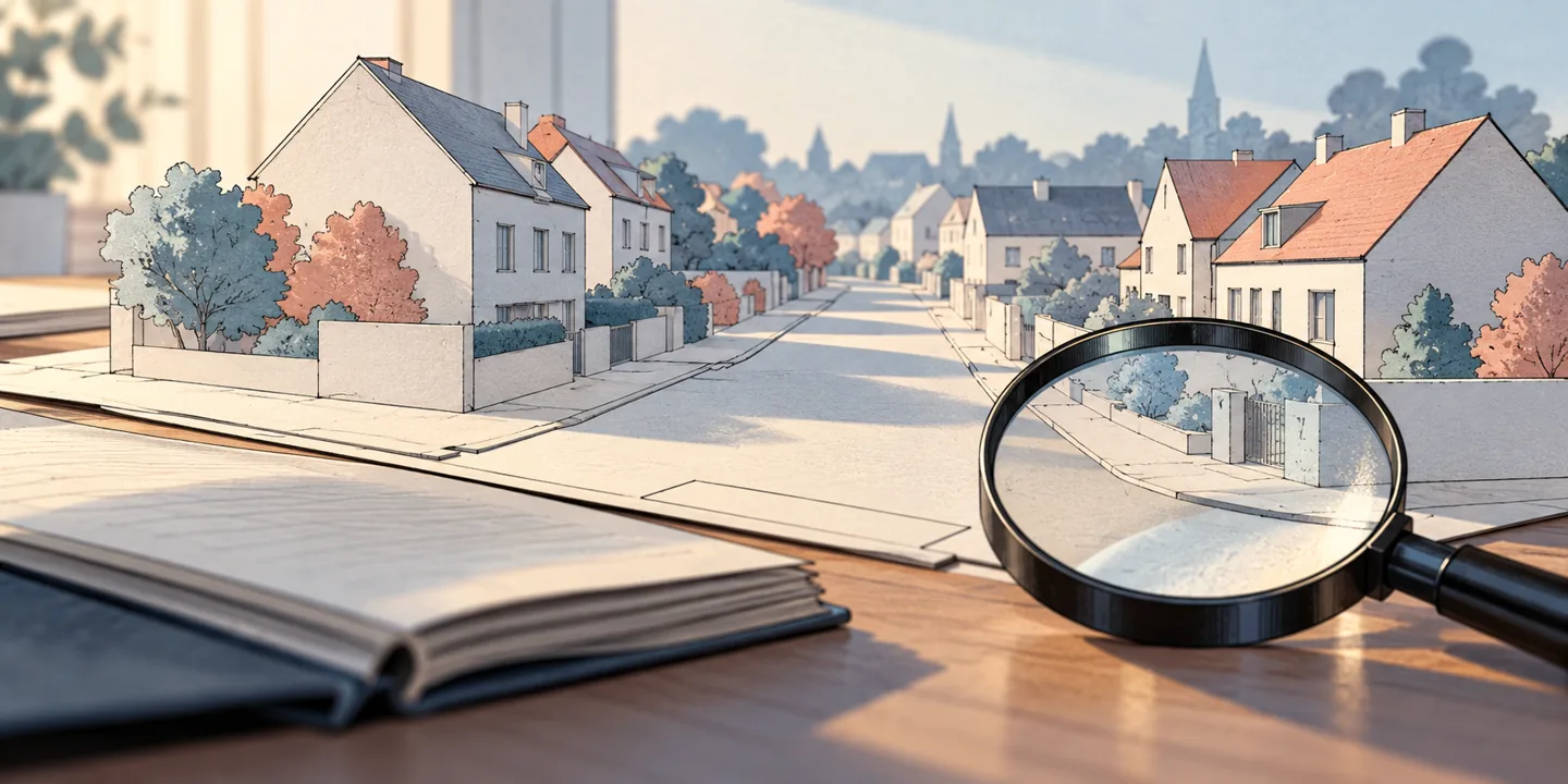 Conceptual model neighbourhood and witness notebook; not actual addresses or evidence